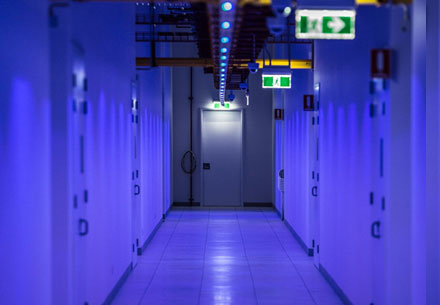 Equinix Data Center Hallway